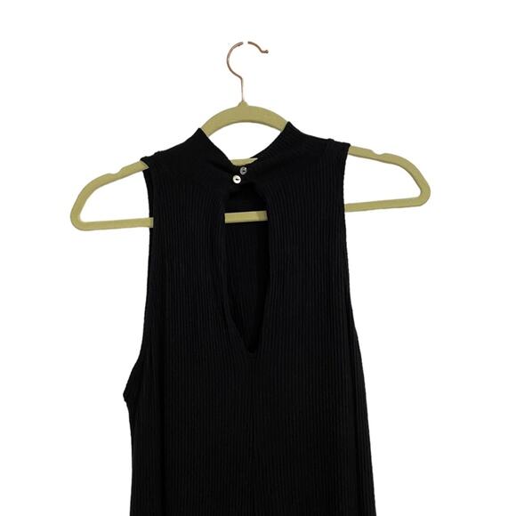 Elan Black Ribbed Sleeveless Jumpsuit Sz L NWT - Picture 9 of 14